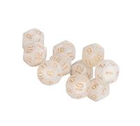 Julihai Dadi a 12 Facce, Set di Dadi Poliedrici con Colori Vivaci e Numeri Chiari, per L'insegnamento dei Giochi da Tavolo e la Decorazione della Tavola (WHITE)