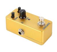 Julihai Effettore per Chitarra Elettrica, Pedale Effetto Mini Blocco Singolo in Metallo con Controllo del Tono di Frequenza Regolabile, per Hard Rock Heavy Metal (Distorsione dorata)