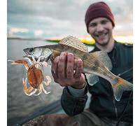 Julihai Esca per la Pesca del Granchio, Esca Morbida in Silicone con Ganci Affilati, Esche Realistiche per Granchio da 7,5 Cm per la Pesca in Acqua Salata dello Scorfano e della Spigola (3#)