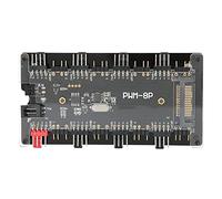 Julihai Hub Controller Ventola LED Julihai per PC, Telecomando con Piastra Base, Funzione PWM, 8 Porte ARGB, Cavo da 60 Cm