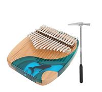 Julihai Kalimba, Pianoforte a 17 Tasti in Mogano con Note Incise e Borsa per il Trasporto, Ideale per Principianti e Amanti della Musica