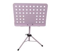 Julihai Leggio per Spartiti Regolabile in Altezza, Supporto per Libri Robusto Pieghevole Portatile in Metallo ABS per Musicisti, Direttori D'orchestra, con Borsa per il Trasporto (PURPLE)