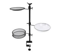 Julihai Mangiatoia per Uccelli da Balcone Esterno Materiale di qualità Facile da Installare Tre Vassoi per Attirare gli Uccelli Come Regalo per la Festa della Mamma Mangiatoia per da Ponte da 38,1