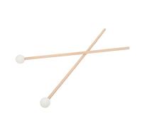 Julihai Mazzuolo per Campana da 2 Pezzi, Testa in Gomma con Manico in Acero per un Suono Meraviglioso, con Design Durevole e Robusto, per Xilofono Marimba e Strumenti a Percussione a (WHITE)