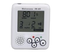 Julihai Metronomo Digitale, Mini Metronomo LCD Ricaricabile in ABS con Mini Voce Umana, 12 Toni, Ideale per Suonatori di Batteria, Pianoforte, Violino