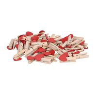 Julihai Mini Mollette in Legno 50 Pezzi Perni Decorativi in materiale di Registro per Oggetti di Scena Fai-da-te