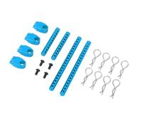 Julihai Montanti per Guscio per Auto RC in Lega di Alluminio, Supporti per Montanti per Carrozzeria in Metallo di Aggiornamento per Auto Telecomandate in Scala 1:10, con Maggiore Durata e (BLUE)