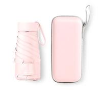 Julihai Ombrello da Viaggio Mini, Rivestimento UPF 50+ e Guscio (PINK)
