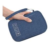 Julihai Organizer per Elettronica, Borsa Organizer per Cavi di Grande capacità con Tasche in Rete con Cerniera in Metallo con Fascia Elastica, per Accessori Tecnologici per Ufficio e (Ciana)