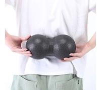 Julihai Palla da Yoga per Massaggio 24x12 Cm, Rullo in Schiuma EPP Medio Duro per Alleviare il Dolore Muscolare Al Collo, Schiena, Braccia, Gambe, con Punti di Agopuntura Multizona per (BLACK)