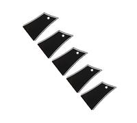 Julihai Piastra di Copertura per Truss Rod da 5 Pezzi, Parte di Ricambio in Plastica Nera con Linea Bianca per Basso Elettrico, Resistente Ai Graffi e Agli Urti