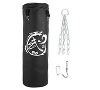 Julihai Sacco da Boxe Sospeso in PU, Sacco da Boxe per Allenamento Pesante con Chiusura a Cerniera e Catene Metalliche, per Bambini Adolescenti Wushu Fitness (80 cm paghi prendi tre gratis)