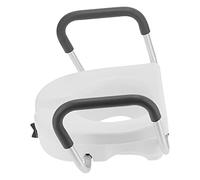 Julihai Sedile WC Rialzato Facile da Installare con Bracciolo Regolabile Comodo Accessorio WC per Anziani Disabili, Larghezza Sedile 40 Cm