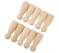 Julihai Set di 10 Bambole con Mollette in Legno, Lisce, Fai da Te, per lo Sviluppo di abilità Pratiche | Giocattoli in Legno per Decorazioni (Ragazza di 75 mm)