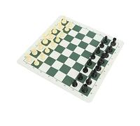 Julihai Set di Scacchi Portatile, Set da Gioco da Tavolo da Viaggio con Pezzi degli Scacchi in Plastica da 32 PS e Scacchiera in Similpelle PU, Include Custodia per Famiglia, Viaggi,