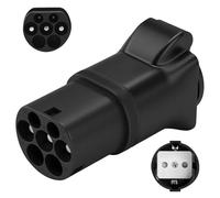 JULIK Adattatore da Tipo 2 a Schuko 16A 220V 3.5KW - Converti Colonnine di Ricarica EV e Caricabatterie in Presa Domestica per Auto Elettriche, E-Bike, E-Scooter (IP44 Impermeabile, Garage/Campeggio)