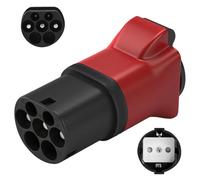 JULIK Adattatore da Tipo 2 a Schuko 16A 220V 3.5KW - Converti Colonnine di Ricarica EV e Caricabatterie in Presa Domestica per Auto Elettriche, E-Bike, E-Scooter (IP44 Impermeabile, Garage/Campeggio)