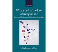 Julio Baquero Cruz What's Left of the Law of Integration? (Copertina rigida)