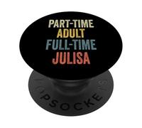 JULISA Personalized Retro Girls Part-Time JULISA Name PopSockets PopGrip Adesivo