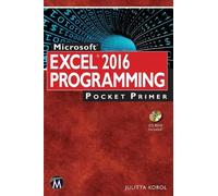 Julitta Korol Microsoft Excel 2016 Programming Pocket Primer (Tascabile)