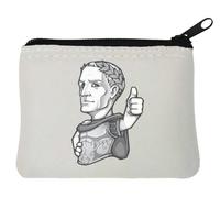 Julius Caesar Emperor - Portamonete in neoprene, 10 x 11 cm, colore: Bianco, bianco, Taglia unica