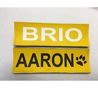 JULIUS-K9 Etichette 16 x 5 cm Gialle personalizzate per pettorina imbragatura cane