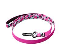 Julius-K9 MoreColor dog leash with neoprene-lined handle, length: 1.2 m, for small medium large dogs, Pink-Gray