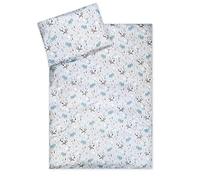 Julius Zöllner Biancheria da letto in jersey per bambini, 100 x 135 + 40 x 60 cm, set da 2 pezzi, copripiumino e federa, 100% jersey di cotone, con chiusura lampo, standard 100 by OEKO-TEX, Smart