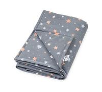 Julius Zöllner Coperta in jersey foderata, misura 70/100, prodotta in Germania, 100% jersey di cotone, Oeko-Tex® Standard 100, Shiny Stars
