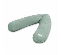 Julius Zöllner Cuscino per allattamento in mussola, ca. 190 cm, imbottitura in microperle EPS da 42 litri, prodotto in Germania, rivestimento in 100% mussola di cotone, Oeko-TEX® Standard 100, verde