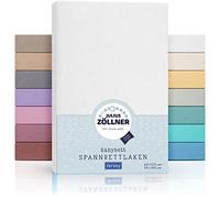 Julius Zöllner Lenzuolo con angoli elasticizzati in jersey per lettino, 100% jersey di cotone, certificato Oeko-Tex Standard 100, dimensioni: 60 x 120 cm/70 x 140 cm, confezione da 2 pezzi, bianco