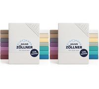 Julius Zöllner, Lenzuolo con Angoli in Jersey per Culla e Lettino di Misura 90 x 40 cm, Cotone, Bianco, 90x40 (Confezione da 2)