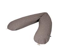 Julius Zöllner Organic - Cuscino da allattamento Nappi con bottone, circa 190 cm, imbottitura 42 litri in microperle EPS con rivestimento in 100% cotone biologico, Oeko-Tex Standard 100, Wild Dots