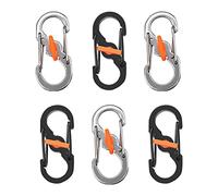 Juliyeh Moschettoni in acciaio inox S Moschettone a forma di S Portachiavi con chiusura per piccoli zaini, chiavi o targhette per cani per casa all'aperto, escursionismo, pesca, campeggio, viaggi