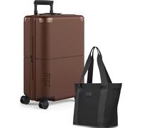 July Carry On Max - Valigia espandibile da 54,6 cm, approvata dalle compagnie aeree, con borsa da viaggio, valigia arrotolabile per uomini e donne, valigia TSA Lock, ruote silenziose, cerniera di