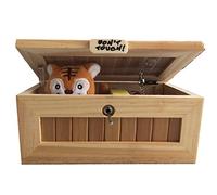 JULYKAI Scatola Inutile in Legno, Scatola Elettronica USB in Legno Carino Tigre Divertente interattivo Giocattolo Antistress Decorazione Regalo Scrivania Lasciami da Solo Scatola Non Toccare