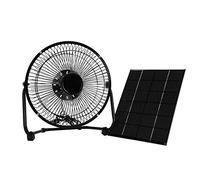JULYKAI Ventilatore a Pannello Solare Multiuso, Ventilatore ad energia Solare in Ferro, Viaggio all'aperto per Serra per pollaio per Cani