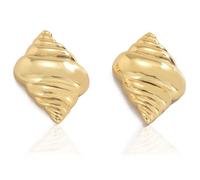 Julyls Orecchini d'oro a conchiglia di medusa per donna - Chunky orecchini conchiglia, gioielli ispirati all'oceano con tema spiaggia ed estate