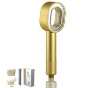 Julymoda Soffione doccia con filtro, doccetta 3 in 1 con spazzole per la pulizia/spugna, massaggio ad alta pressione per acqua dura (oro)