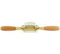 JUMA - Pialla a coda con suola arrotondata, bronzo con manici in legno di ciliegio, larghezza ferro 50 mm, spessore ferro 3,2 mm, larghezza totale 265 mm, larghezza totale