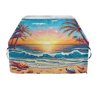 JUMBEAR Beach Sunset - Copertura per barbecue Weber, Brinkmann, Char-Broil, resistente, resistente ai raggi UV e impermeabile, antistrappo (165 x 63,5 x 114 cm)