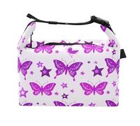 JUMBEAR Bella borsa per il pranzo con farfalle, con fibbia, per uomo/donna, impermeabile, a prova di perdite, borsa termica per lavoro, scuola, picnic