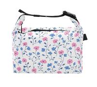 JUMBEAR Bella borsa termica per il pranzo con piccoli petali di fiori, con fibbia, per uomo/donna, impermeabile, a tenuta stagna, per lavoro, scuola, picnic