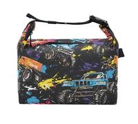 JUMBEAR Borsa termica per il pranzo con fibbia, stile graffiti, per uomo/donna, impermeabile, a prova di perdite, per lavoro, scuola, picnic