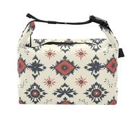 JUMBEAR Borsa termica per il pranzo con motivo di arazzo nativo americano, con fibbia, per uomo/donna, impermeabile, a tenuta stagna, per lavoro, scuola, picnic