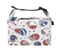 JUMBEAR Borsa termica per il pranzo con pallone da football americano e casco, con fibbia, per uomo/donna, impermeabile, a prova di perdite, per lavoro, scuola, picnic