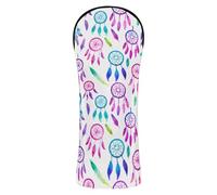 JUMBEAR Catching Dreams - Copritesta per mazze da golf con piume per conducente/fairway/ibrido, 1 confezione da 1 copritesta da golf in pelle PU con etichetta numerata