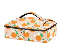 JUMBEAR Contenitore per casseruola isolante arancione per cibi caldi o freddi, porta lasagne per feste potluck, picnic, spiaggia, adatta per pirofile da 22,9 x 33 cm