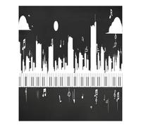 JUMBEAR Copertura magnetica impermeabile per chiavi del pianoforte, bianco e nero, adesivo magnetico per frigorifero, decorazione per armadietti di casa, elettrodomestici, per la cucina di casa, 58,4