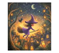 JUMBEAR Copertura magnetica impermeabile per lavastoviglie con strega di Halloween, adesivo magnetico per frigorifero, decorazione per armadietti di casa, elettrodomestici, adesivi per la cucina di